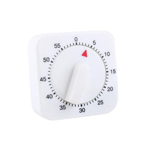 1pc White Square 60 Minutes Mechanical Kitchen Cooking Timer Reminder Counting Alarm Kitchen Accessories