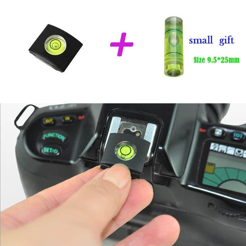 1PCS/LOT Camera Bubble Spirit Level + Hot Shoe Protector Cover for Nikon Canon Casio Fuji SAMSUNG + BUBBLE LEVEL