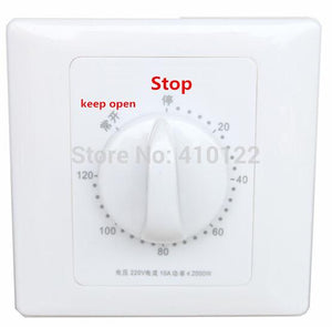 120 Minutes Kitchen Timer Mechanical Switch Relay Digital Control Water Socket For Water Pumps Bathroom Heater Exhaust Fans Lamp