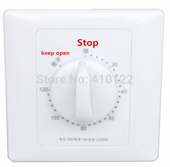 120 Minutes Kitchen Timer Mechanical Switch Relay Digital Control Water Socket For Water Pumps Bathroom Heater Exhaust Fans Lamp